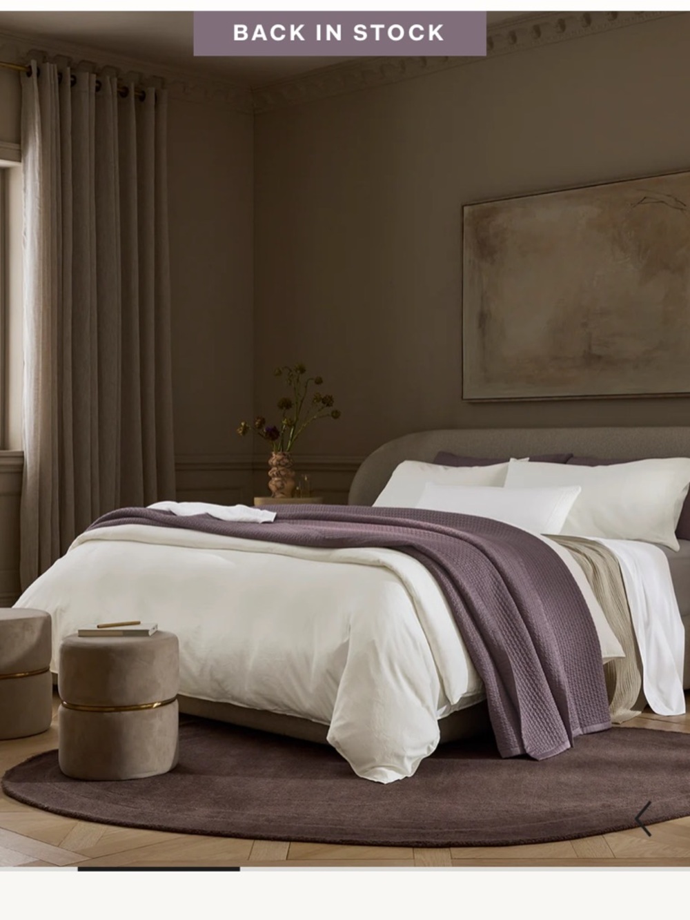 Boll & Branch Signature Textured Stitch Organic Cotton Quilt Plum Full Queen NWO